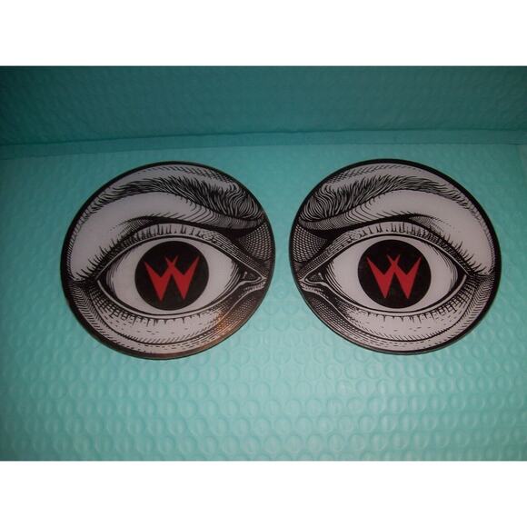 Cyclone Pinball Machine Plastic Promo Drink Coaster Set Of 2 Eyes - Picture 3 of 6